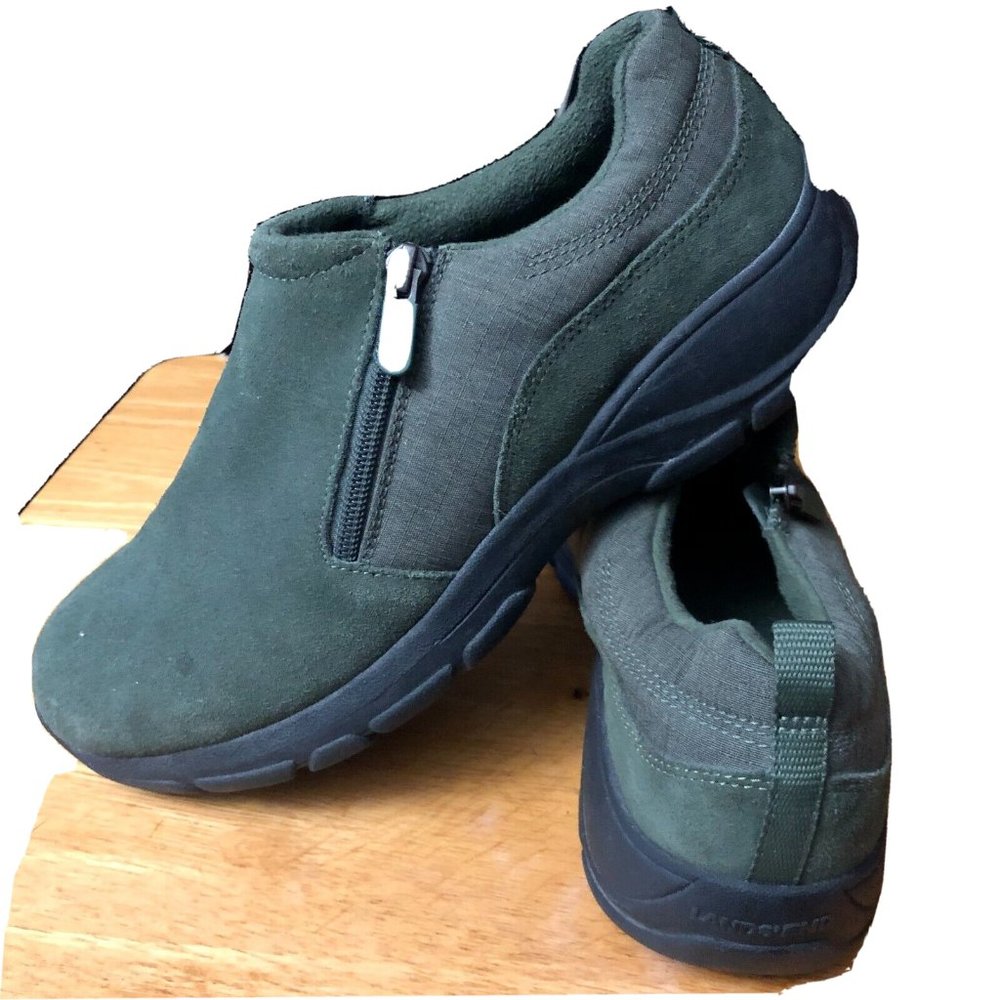 Lands' End Size 10D Green Insulated Bootie Moccasin